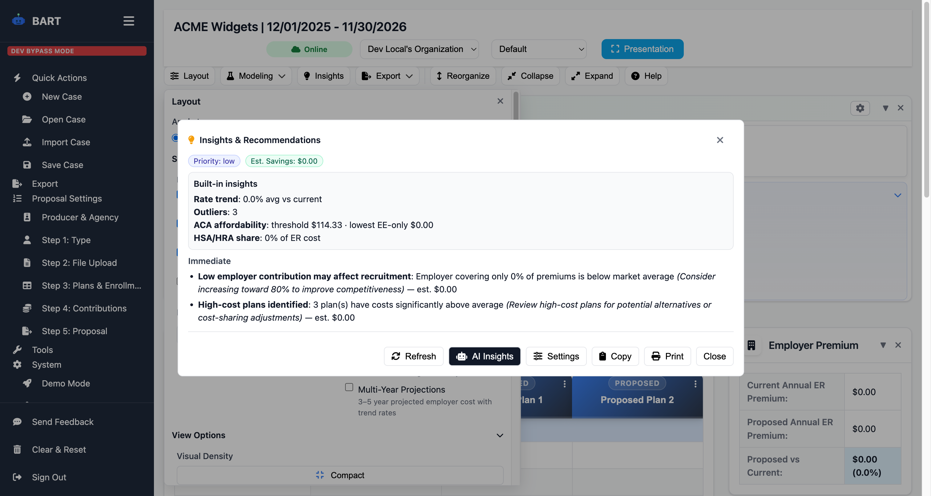 AI-Generated Insights feature demonstration