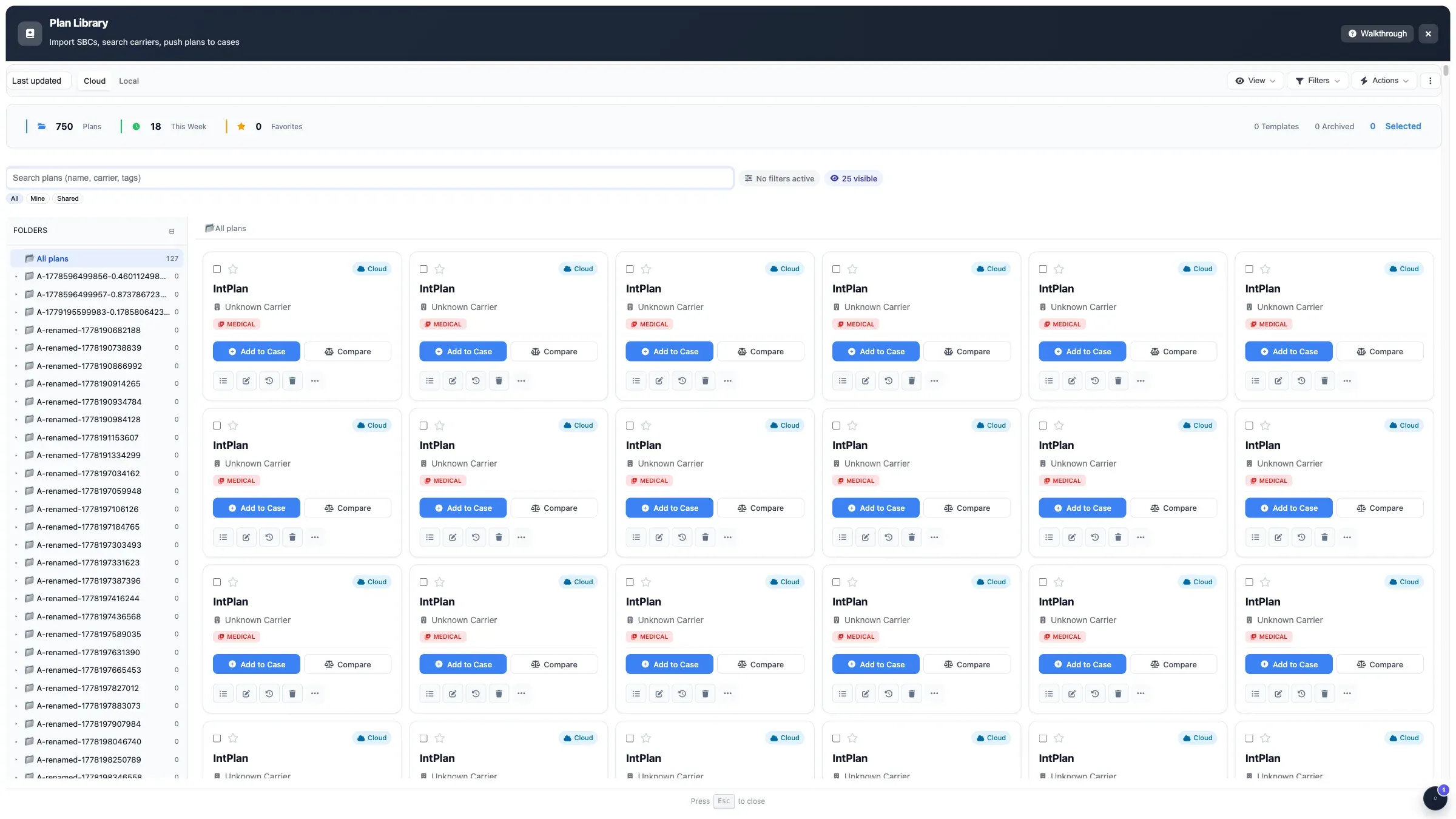 Plan Library feature preview
