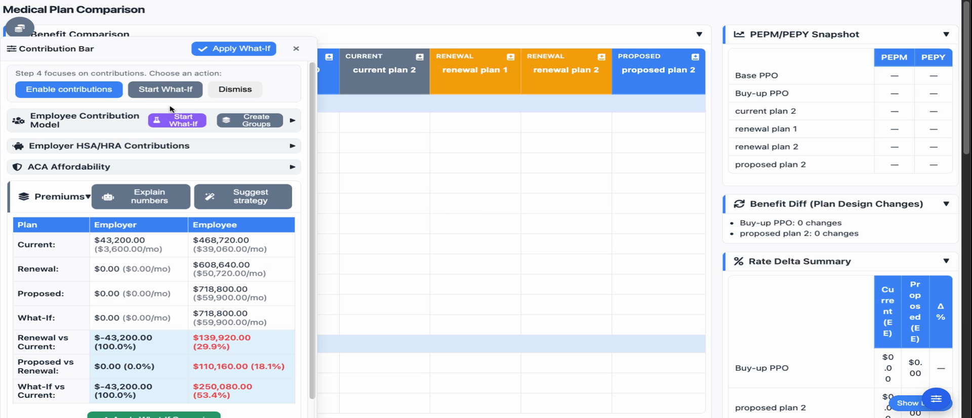 Export proposal interface