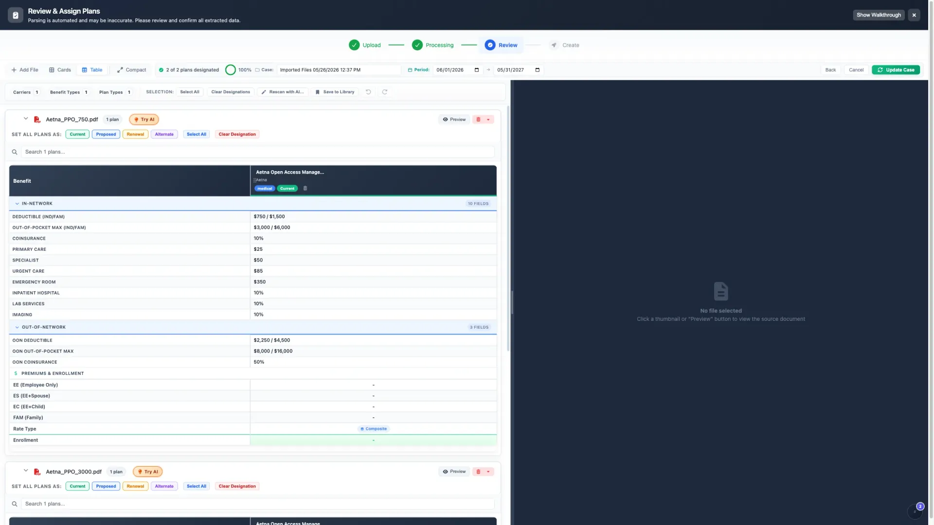 Invoice reconciliation and analysis interface