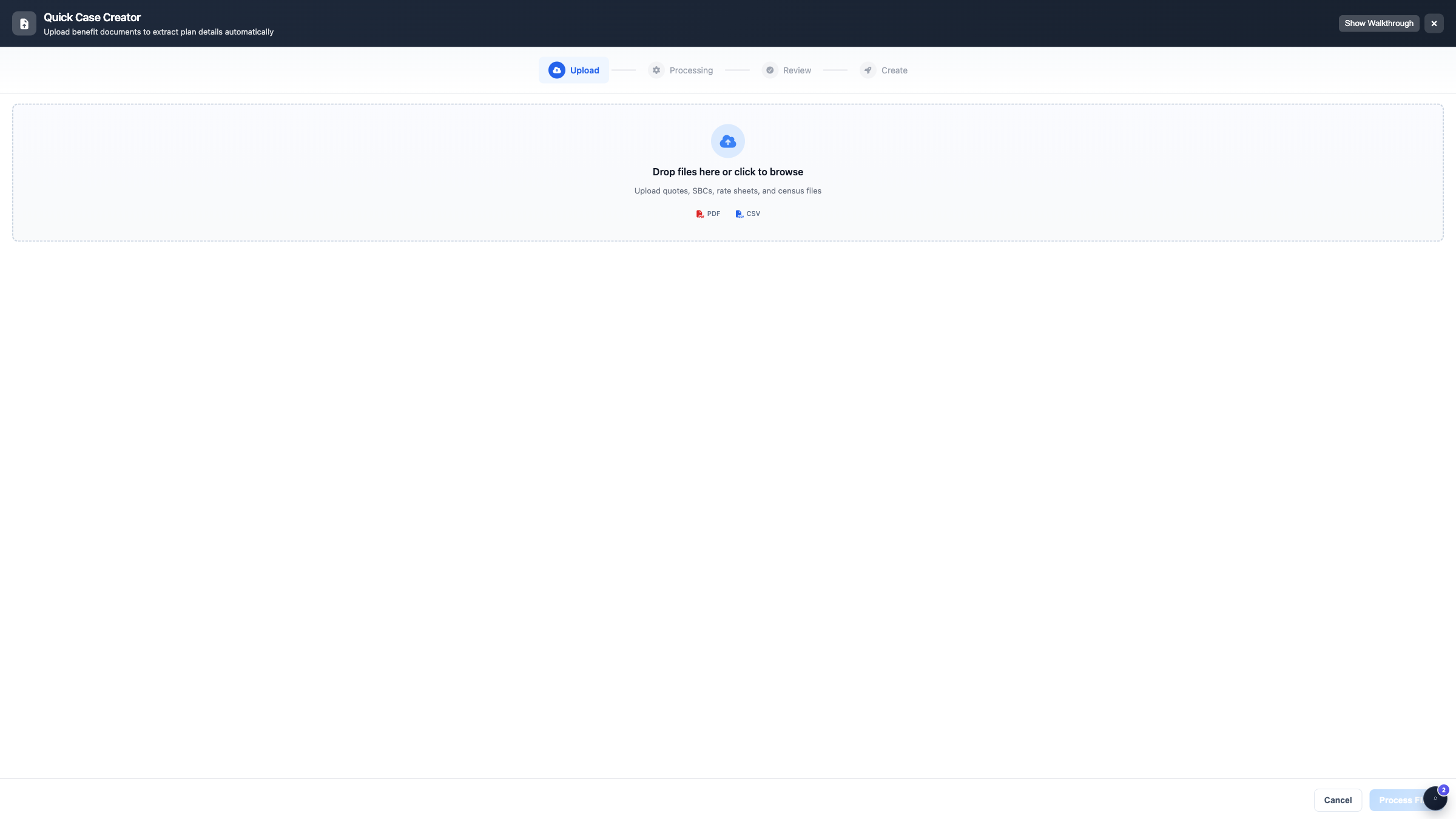 Document parsing interface